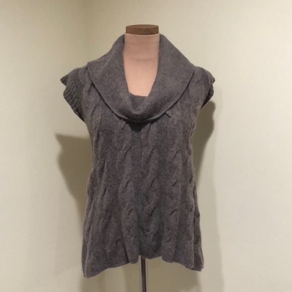 Central Park West Sweater Size Small Taupe Brown Wool Cashmere Angora - Picture 2 of 7